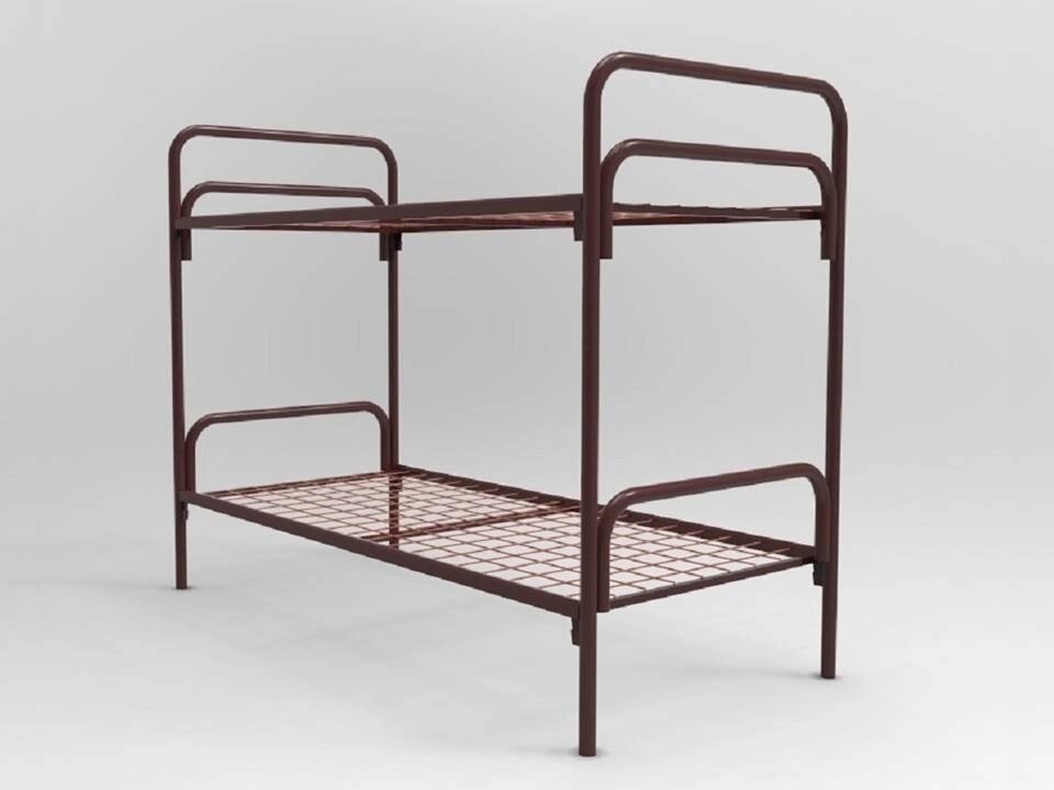Кровать металлическая двухъярусная разборная В.1545 от компании Ассорти Мебель для ВСЕХ - фото 1