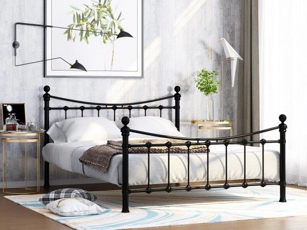 Кровать металлическая Эльда (ФМ) черный от компании Ассорти Мебель для ВСЕХ - фото 1