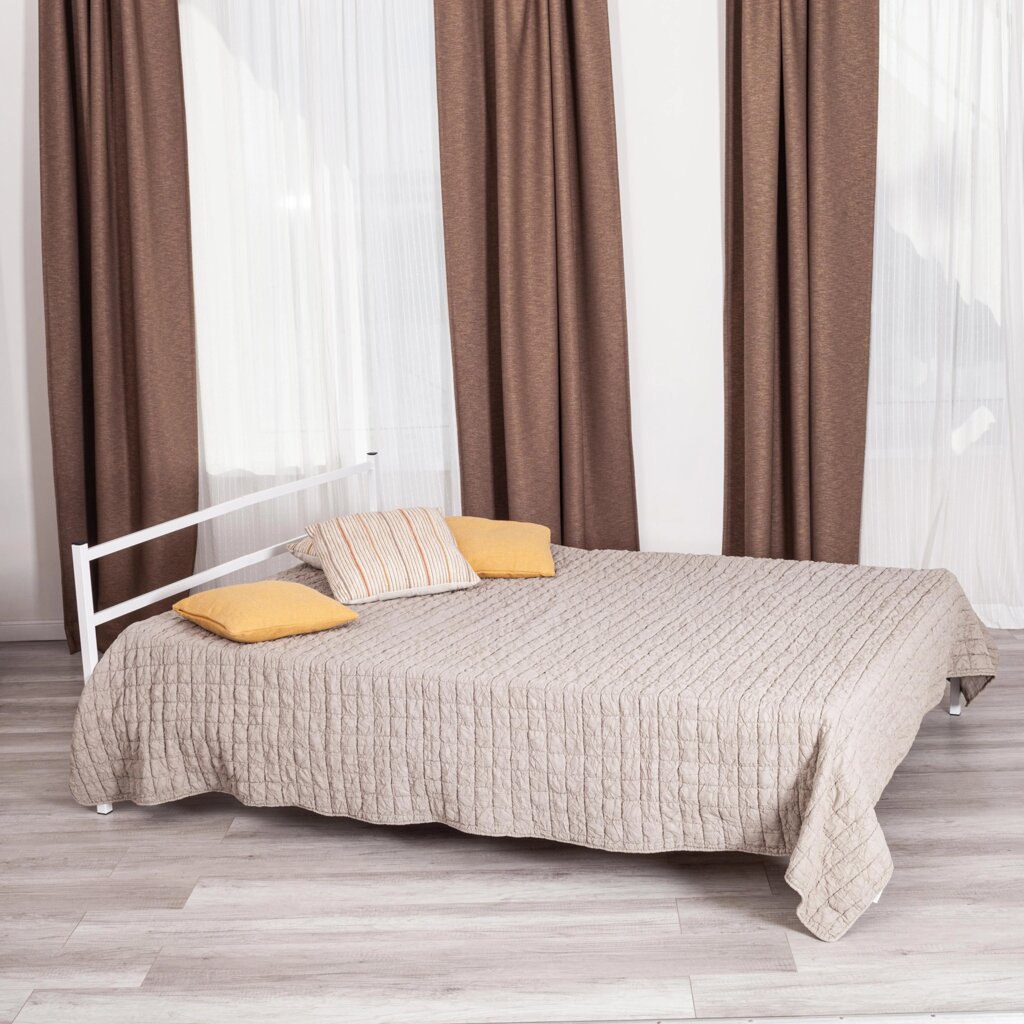 Кровать металлическая  Marco-160 (белый и черный) от компании Ассорти Мебель для ВСЕХ - фото 1