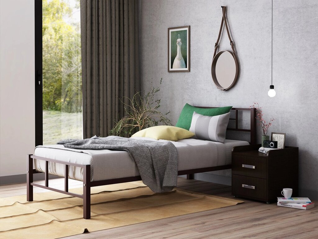 Кровать металлическая односпальная Кадис (ФМ) от компании Ассорти Мебель для ВСЕХ - фото 1