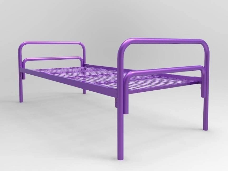 Кровать металлическая одноярусная К.4.4.4 от компании Ассорти Мебель для ВСЕХ - фото 1