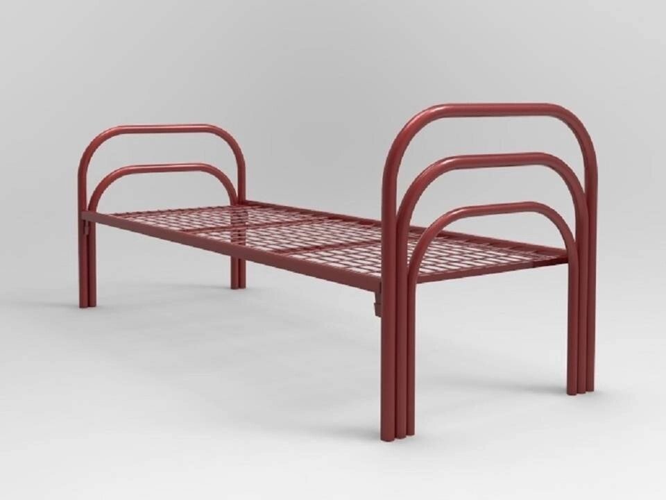 Кровать металлическая одноярусная К.7.3 от компании Ассорти Мебель для ВСЕХ - фото 1