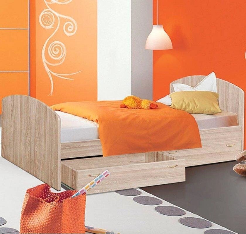 Кровать односпальная c ящиками Мария ЛДСП 80*200 от компании Ассорти Мебель для ВСЕХ - фото 1