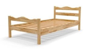 Кровать односпальная из массива В-1/А 90*200 от компании Ассорти Мебель для ВСЕХ - фото 1