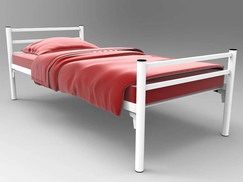 Кровать одноярусная металлическая К.20 от компании Ассорти Мебель для ВСЕХ - фото 1