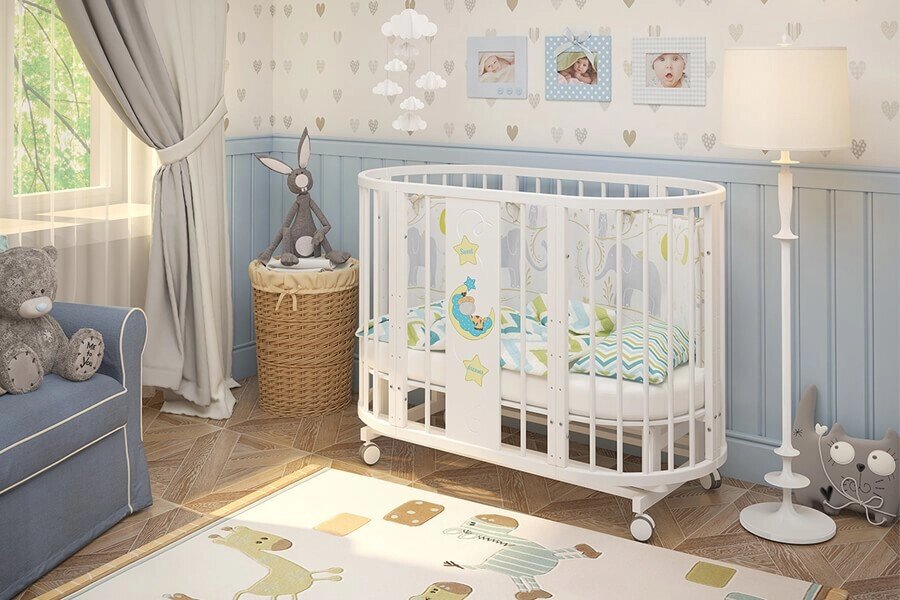 Кроватка детская «Эстель» овальная от компании Ассорти Мебель для ВСЕХ - фото 1