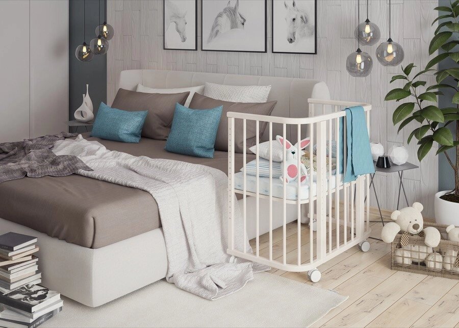 Кроватка детская «Эстель» приставная от компании Ассорти Мебель для ВСЕХ - фото 1