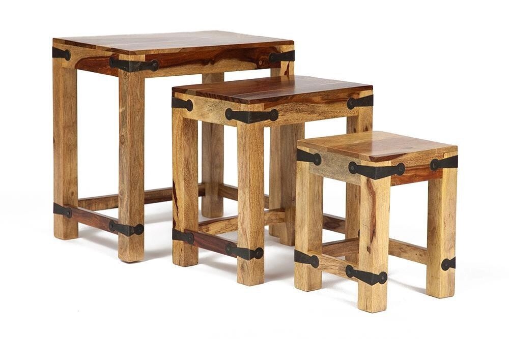 Набор столиков «Бомбей» SAP-0077 (Натуральный) от компании Ассорти Мебель для ВСЕХ - фото 1
