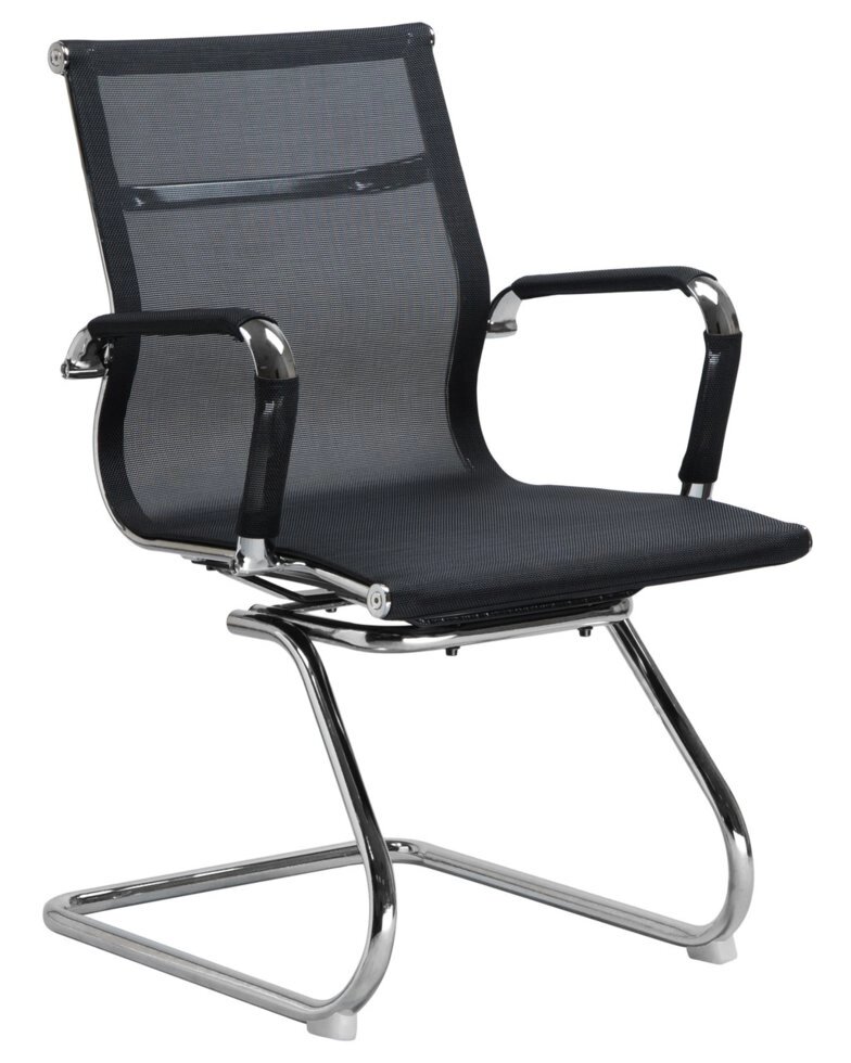 Офисное кресло для посетителей LMR-102N (mesh black) от компании Ассорти Мебель для ВСЕХ - фото 1