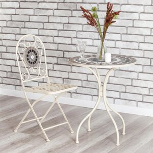 Комплект кованной мебели (стол + 2 стула) Secret de Maison Romeo-Vicenza (белый) калейдоскоп