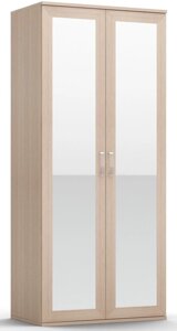 Шкаф для одежды ШО-02 GLOSS выбеленный дуб/зеркало