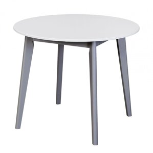 Стол обеденный круглый Marcus D90 (серый/белый)