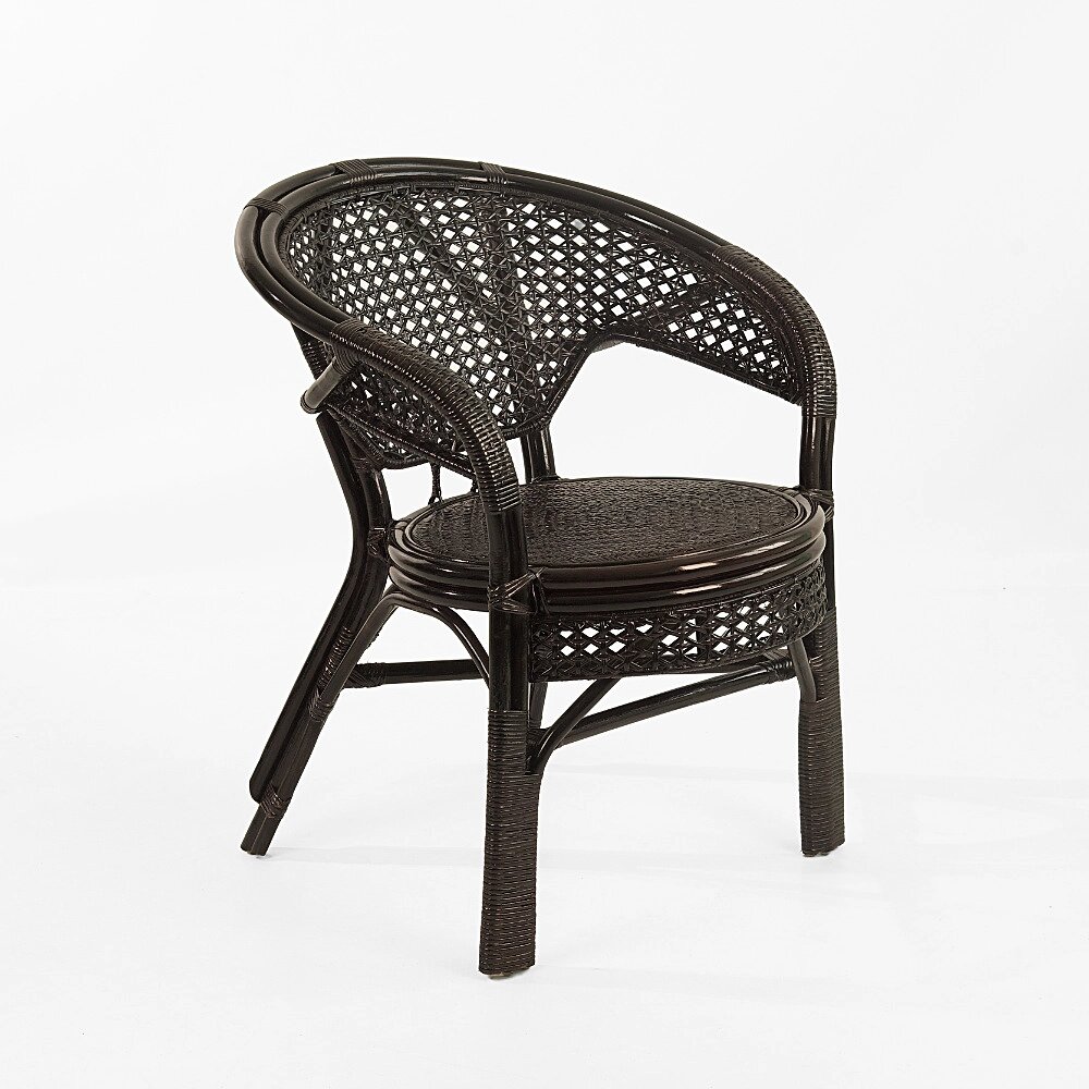 Комплект плетеной мебели pelangi 02 15 стол со стеклом 4 кресла