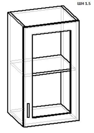 Шкаф навесной стекло ШН 1.5 - Ассорти Мебель для ВСЕХ