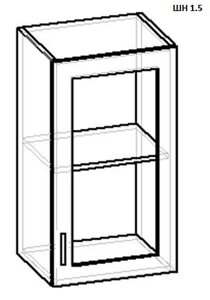 Шкаф навесной стекло ШН 1.5