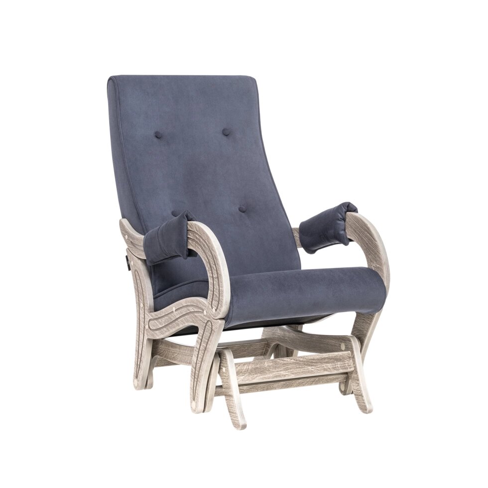 Кресло- глайдер МИ Модель 708, Дуб шампань патина, ткань Verona Denim Blue - выбрать
