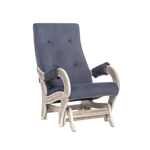 Кресло- глайдер МИ Модель 708, Дуб шампань патина, ткань Verona Denim Blue