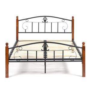 Кровать металлическая двуспальная Румба Wood slat base 140*200