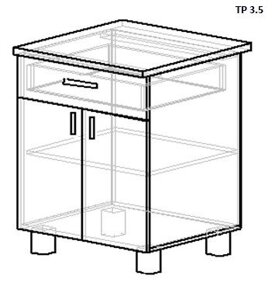 Кухонный стол 2-х дверный ТР 3.5 (600,800 мм)