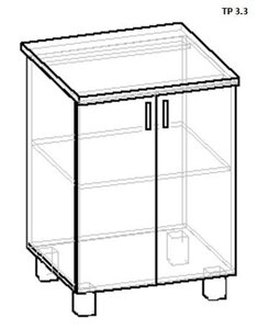 Кухонный стол 2-х дверный ТР 3.3 (600,800 мм)