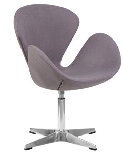 Дизайнерское кресло 69А Swan ткань серый