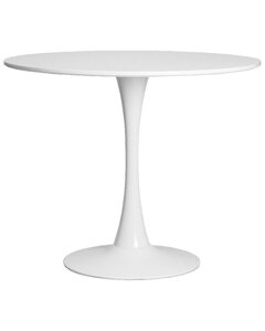 Стол для кухни MIA, белая столешница, белое основание