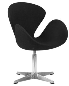 Дизайнерское кресло 69А Swan черное/бордо