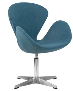 Дизайнерское кресло 69А Swan ткань синий