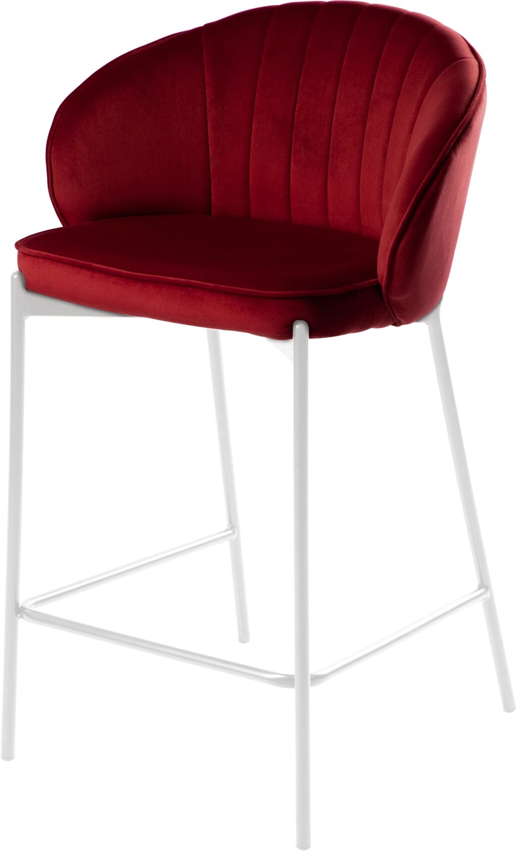Полубарный стул Миэль бордовый/белый от компании Ассорти Мебель для ВСЕХ - фото 1