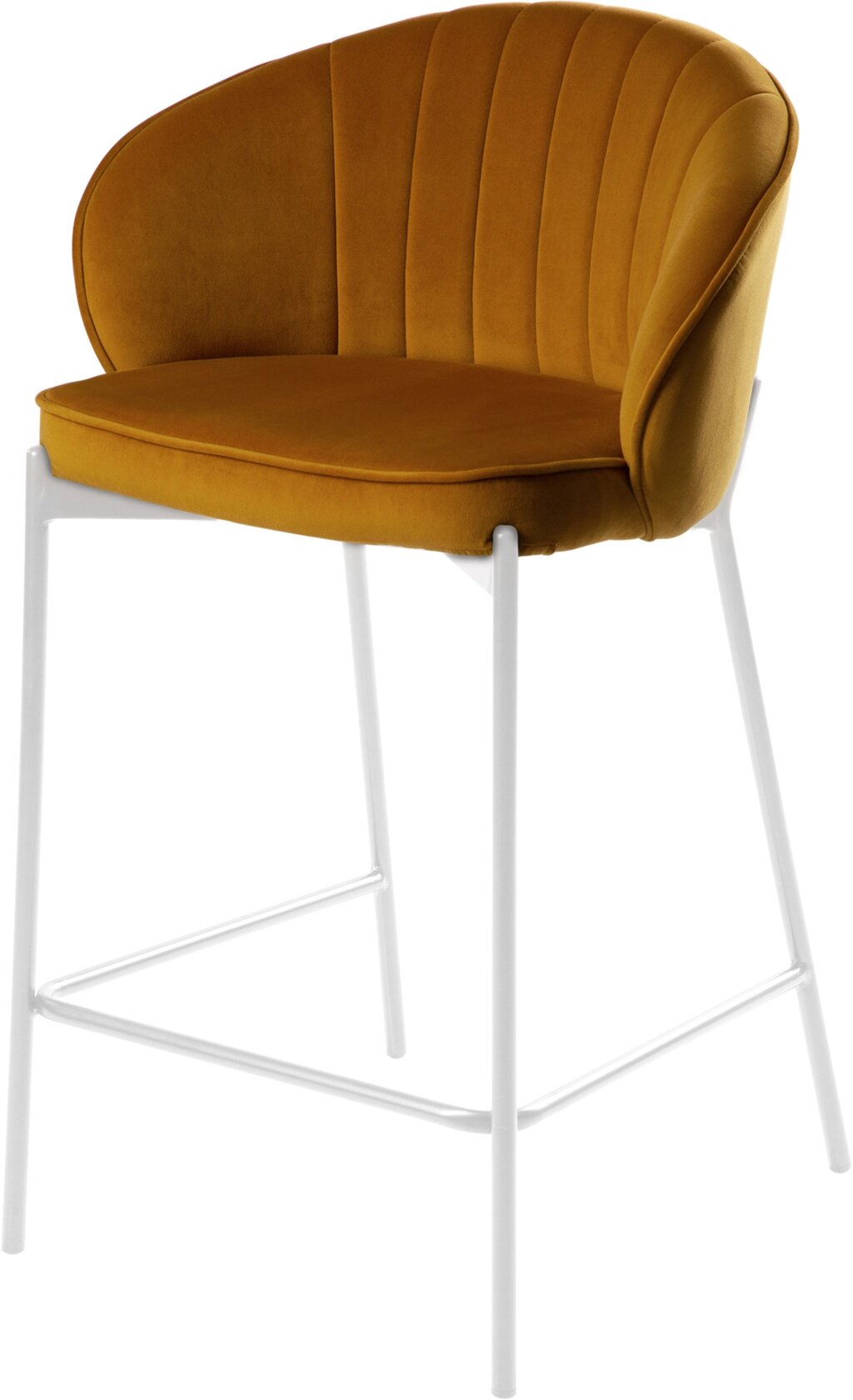 Полубарный стул Миэль горчичный/белый от компании Ассорти Мебель для ВСЕХ - фото 1