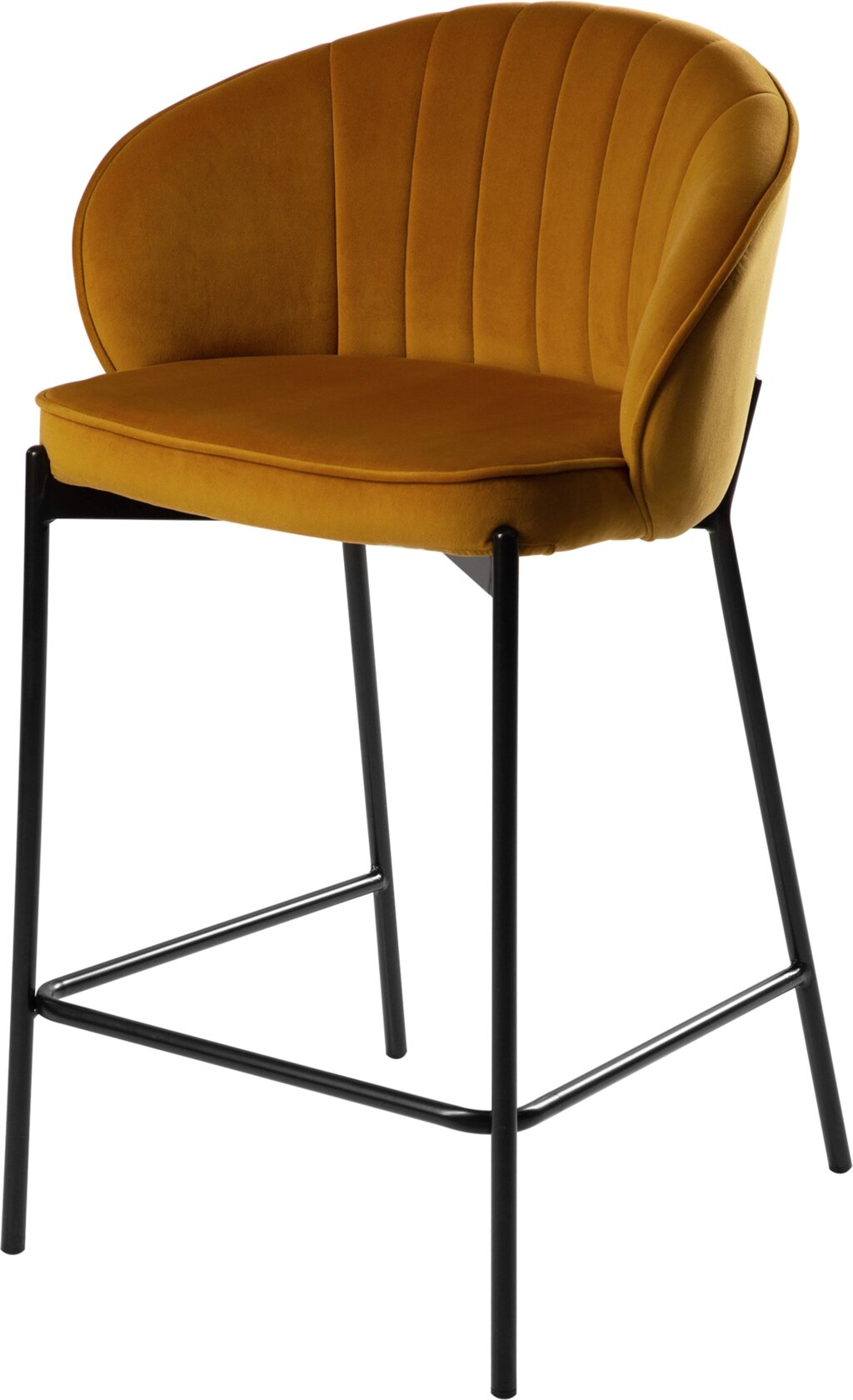 Полубарный стул Миэль горчичный/черный от компании Ассорти Мебель для ВСЕХ - фото 1