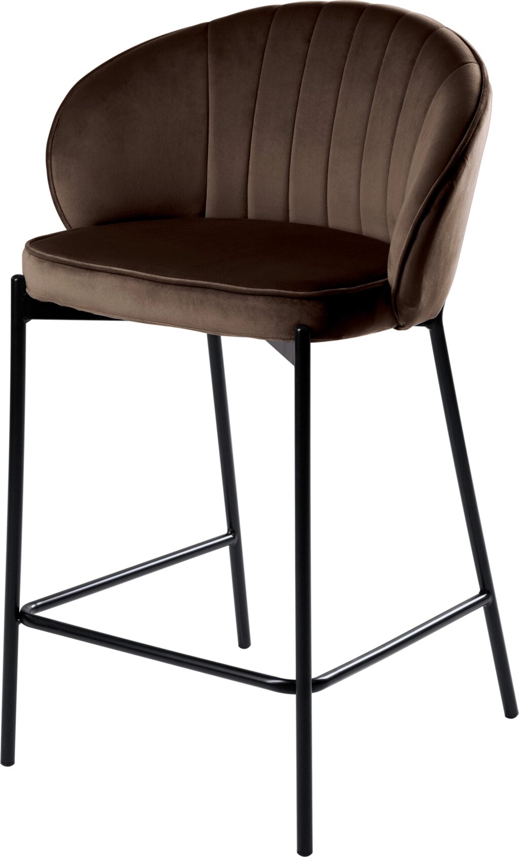 Полубарный стул Миэль коричневый/черный от компании Ассорти Мебель для ВСЕХ - фото 1