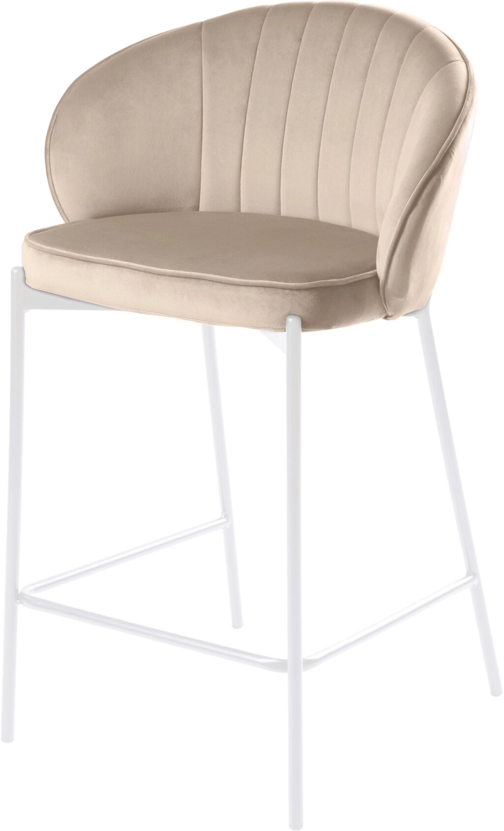 Полубарный стул Миэль кремовый/белый от компании Ассорти Мебель для ВСЕХ - фото 1