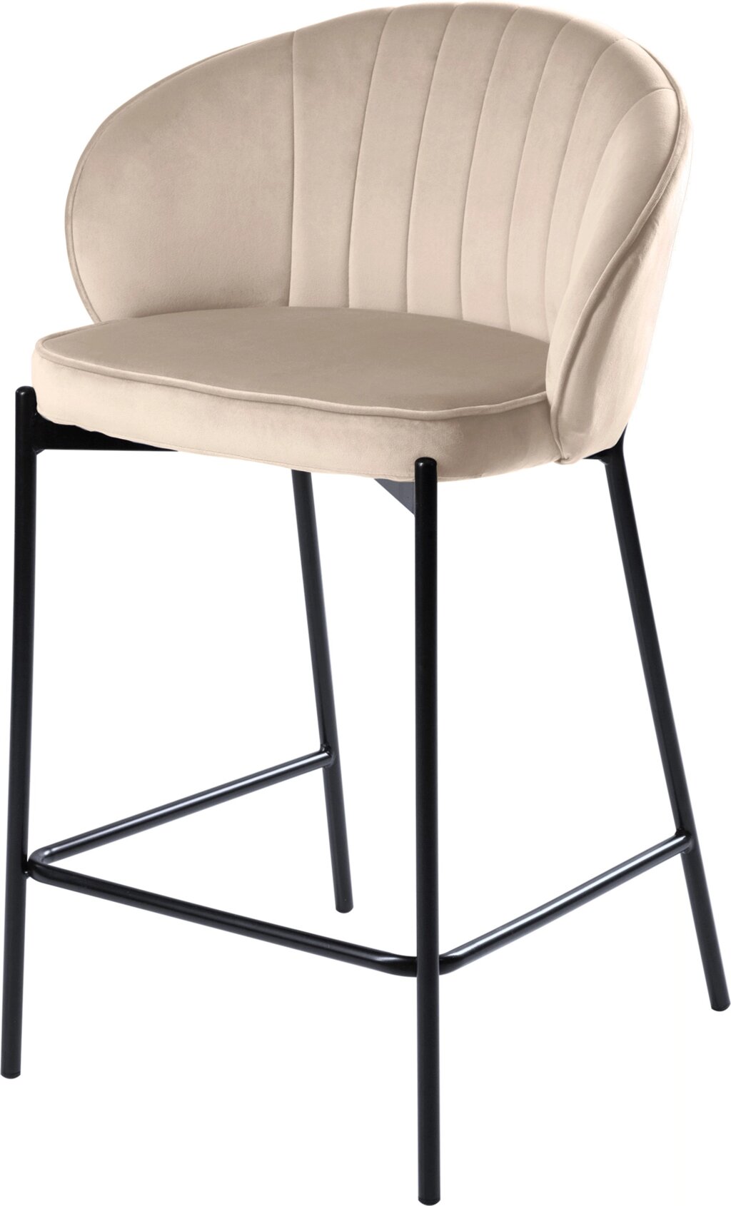 Полубарный стул Миэль кремовый/черный от компании Ассорти Мебель для ВСЕХ - фото 1