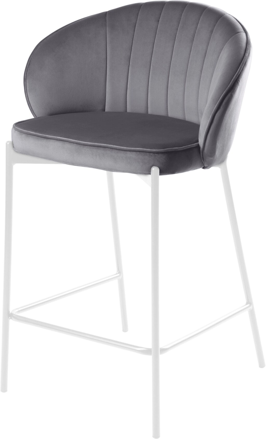 Полубарный стул Миэль серый/белый от компании Ассорти Мебель для ВСЕХ - фото 1