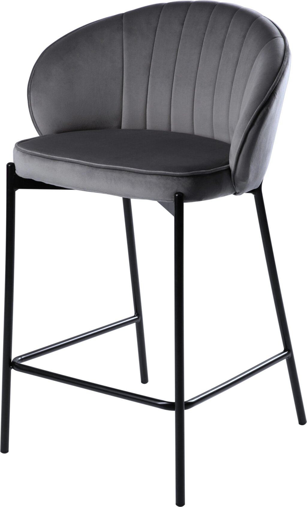 Полубарный стул Миэль серый/черный от компании Ассорти Мебель для ВСЕХ - фото 1