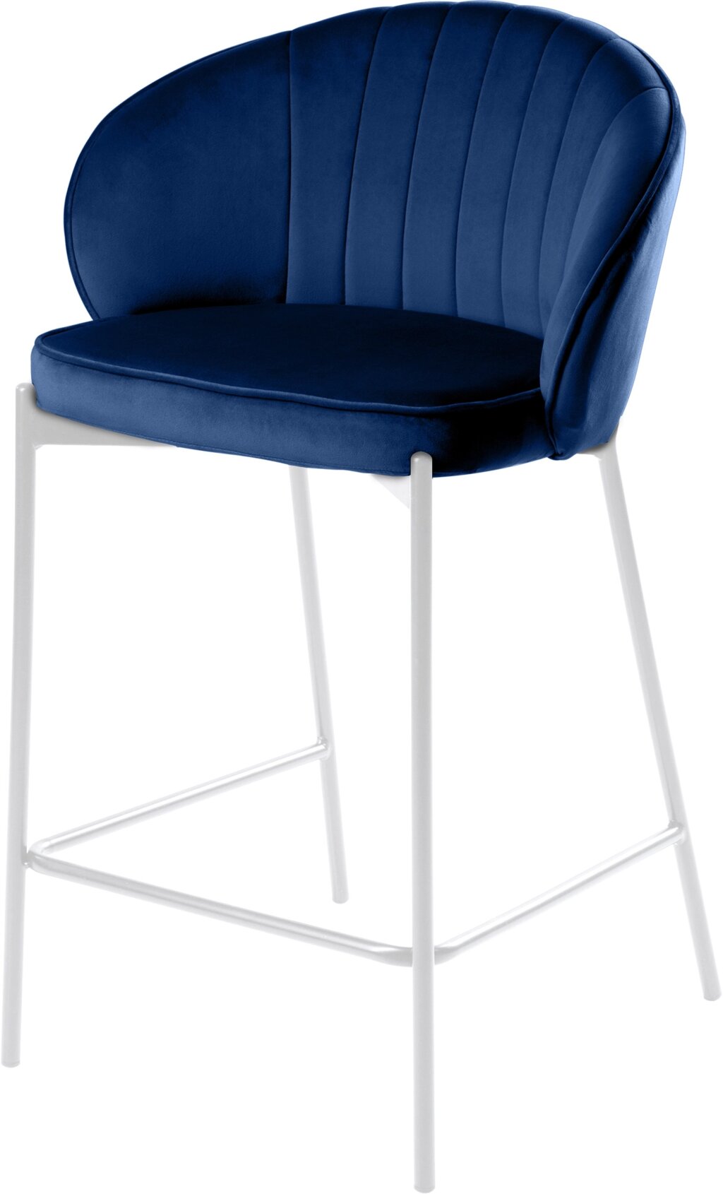 Полубарный стул Миэль синий/белый от компании Ассорти Мебель для ВСЕХ - фото 1