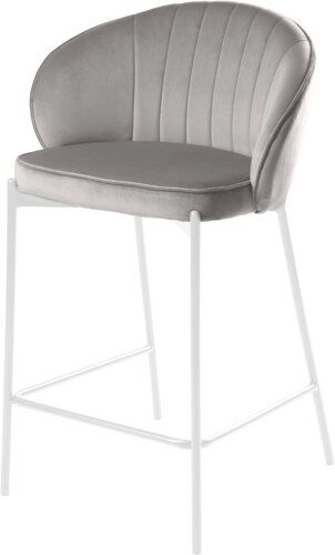 Полубарный стул Миэль светло-серый/белый