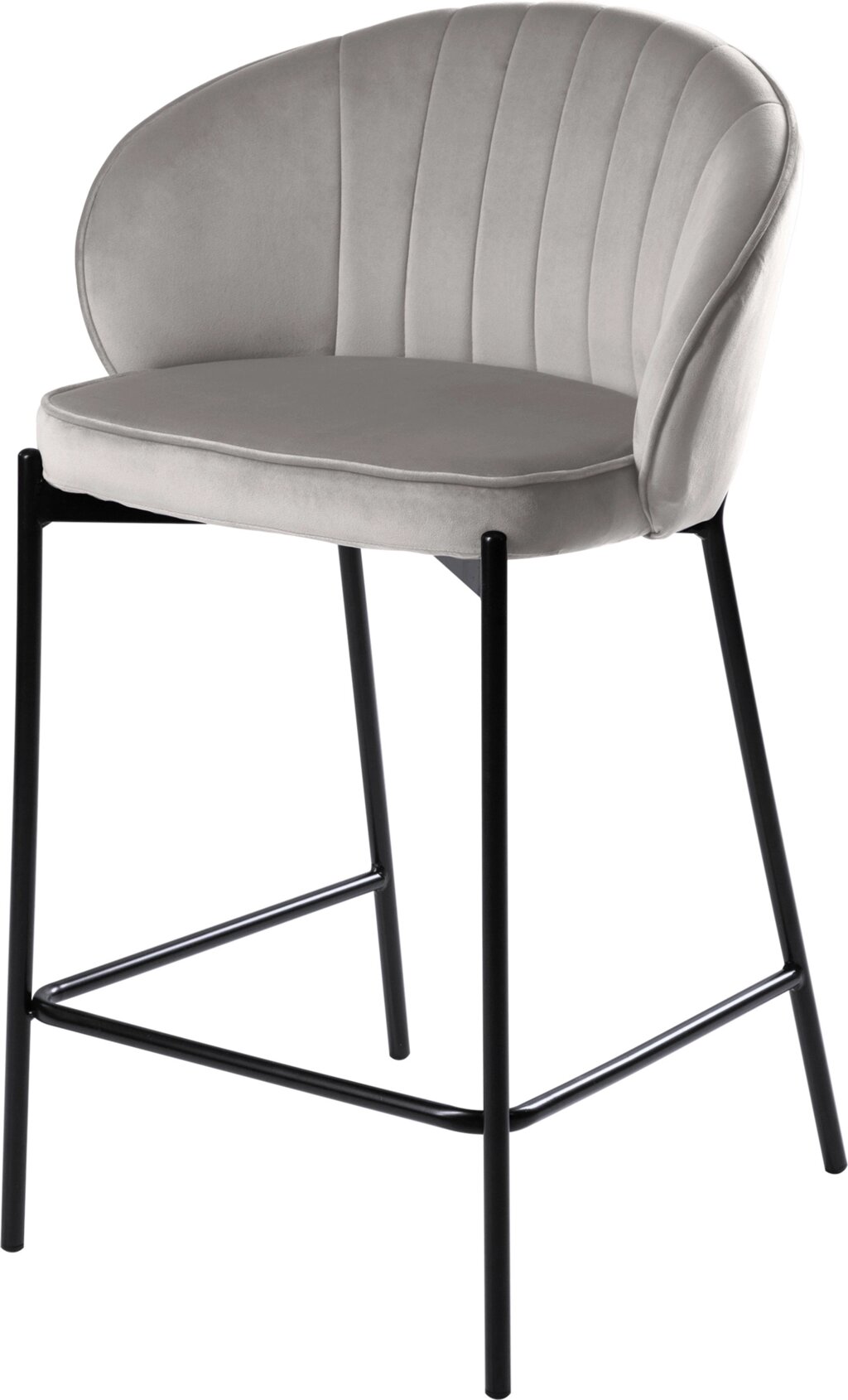 Полубарный стул Миэль светло-серый/черный от компании Ассорти Мебель для ВСЕХ - фото 1