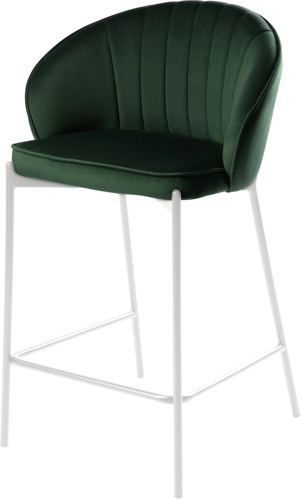 Полубарный стул Миэль зеленый/белый от компании Ассорти Мебель для ВСЕХ - фото 1