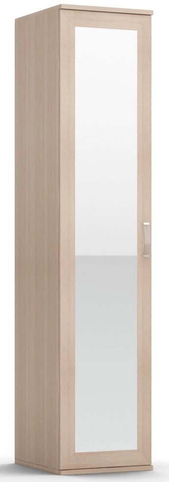 Шкаф для одежды ШО-01GLOSS выбеленный дуб/зеркало от компании Ассорти Мебель для ВСЕХ - фото 1