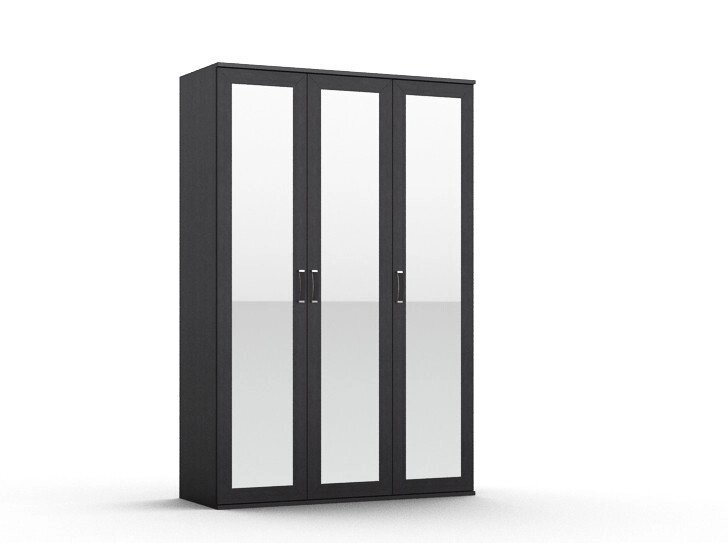 Шкаф для одежды ШО-03 GLOSS венге/зеркало 3шт от компании Ассорти Мебель для ВСЕХ - фото 1