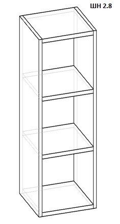 Шкаф навесной открытый ШН 2.8 от компании Ассорти Мебель для ВСЕХ - фото 1