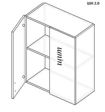 Шкаф навесной прямой угол ШН 2.0 от компании Ассорти Мебель для ВСЕХ - фото 1