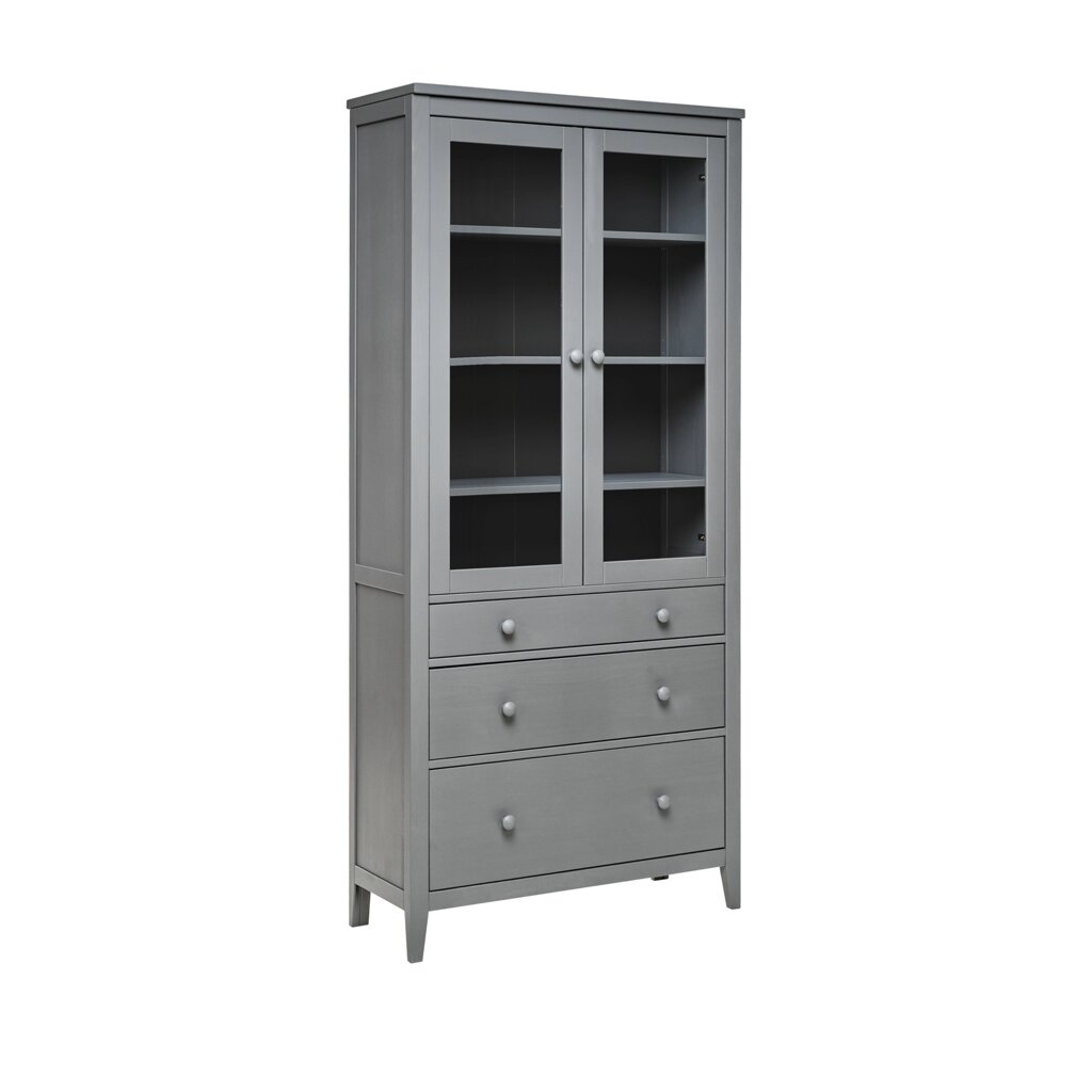 Шкаф-витрина Мира 23 (серый) от компании Ассорти Мебель для ВСЕХ - фото 1