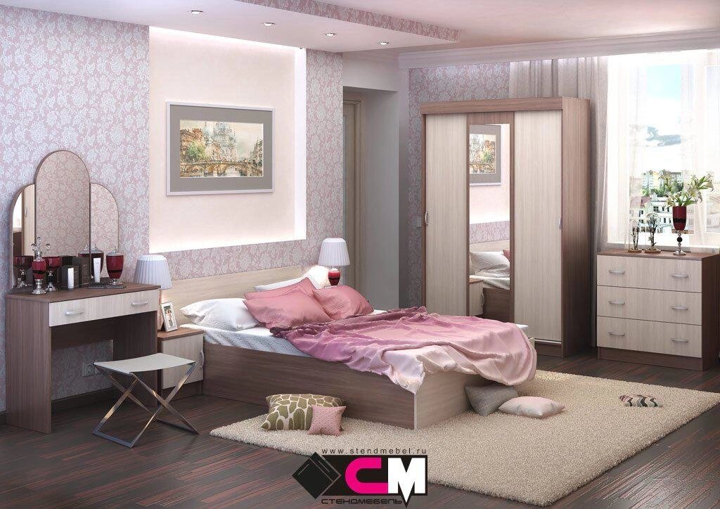 Спальня Бася-2(СМ) от компании Ассорти Мебель для ВСЕХ - фото 1