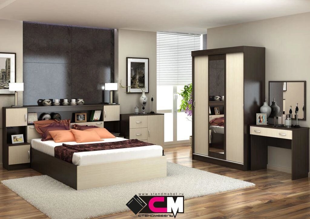Спальня Бася-3(СМ) от компании Ассорти Мебель для ВСЕХ - фото 1