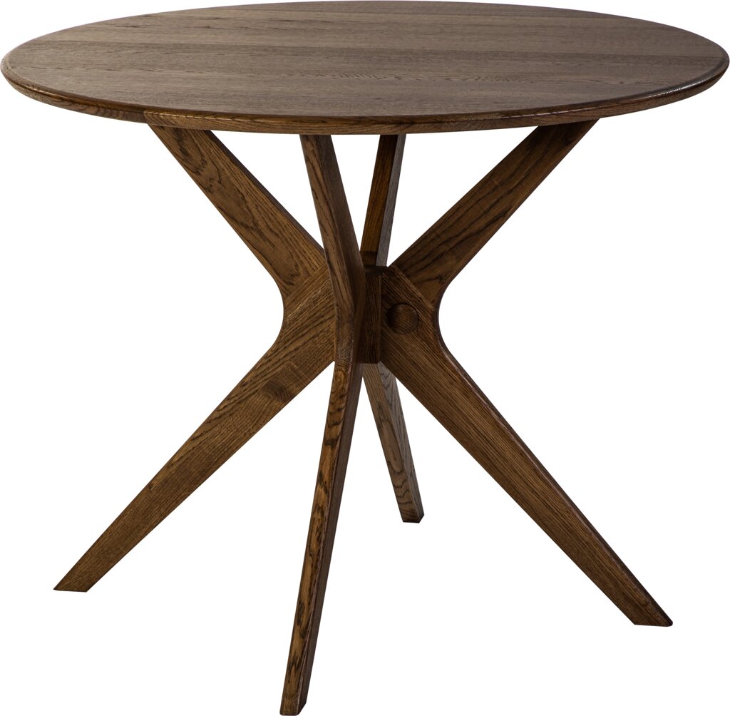 Стол деревянный из массива дуба Эмирель D95 Дуб темный от компании Ассорти Мебель для ВСЕХ - фото 1