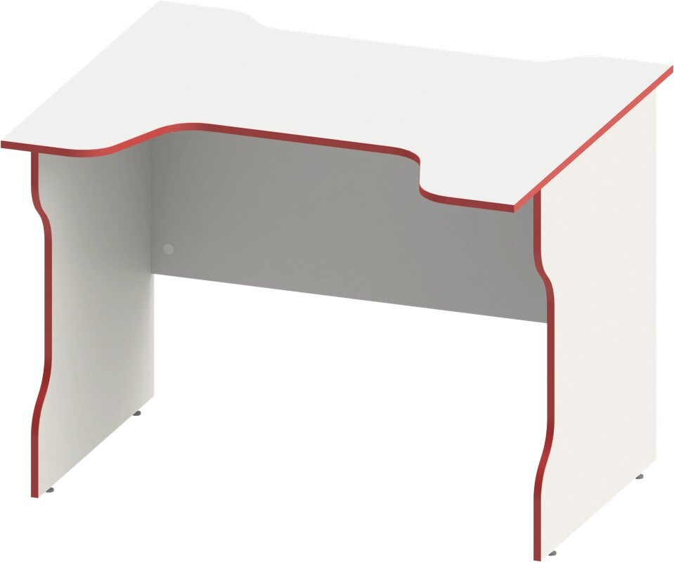 Стол компьютерный ВАРДИГ K2 100x82, белый/красный от компании Ассорти Мебель для ВСЕХ - фото 1