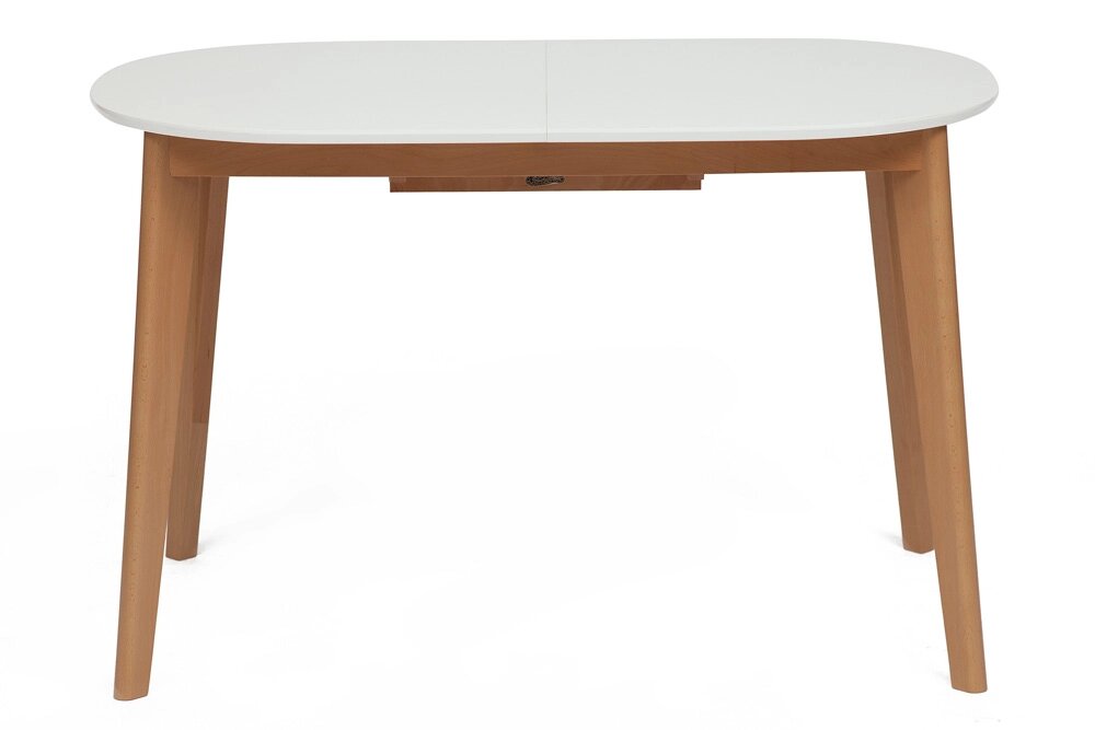 Стол обеденный раскладной «Боско» (Bosco) (белый+натуральный) от компании Ассорти Мебель для ВСЕХ - фото 1